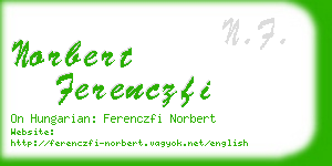 norbert ferenczfi business card